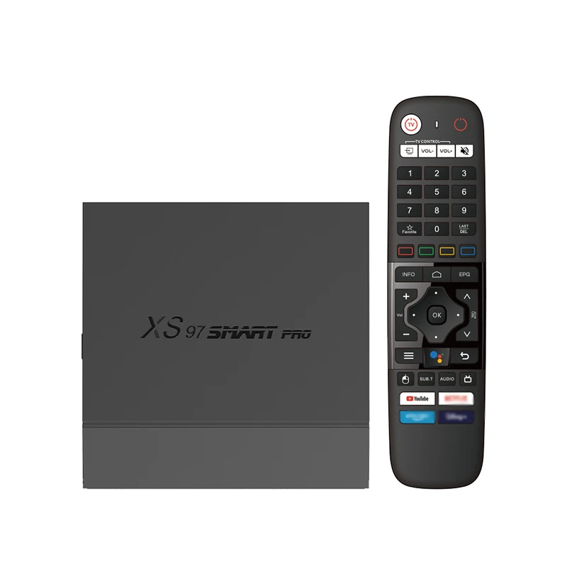 Best Selling Amlogic 905X4 XS97 SMART Pro Voice Control Rj45 Interface 1000M Adaptive Android Tv Box