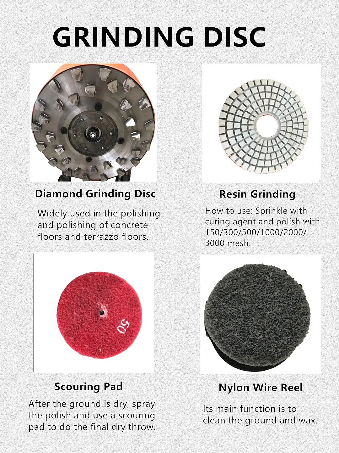 110v 220v 250mm edge concrete floor grinder