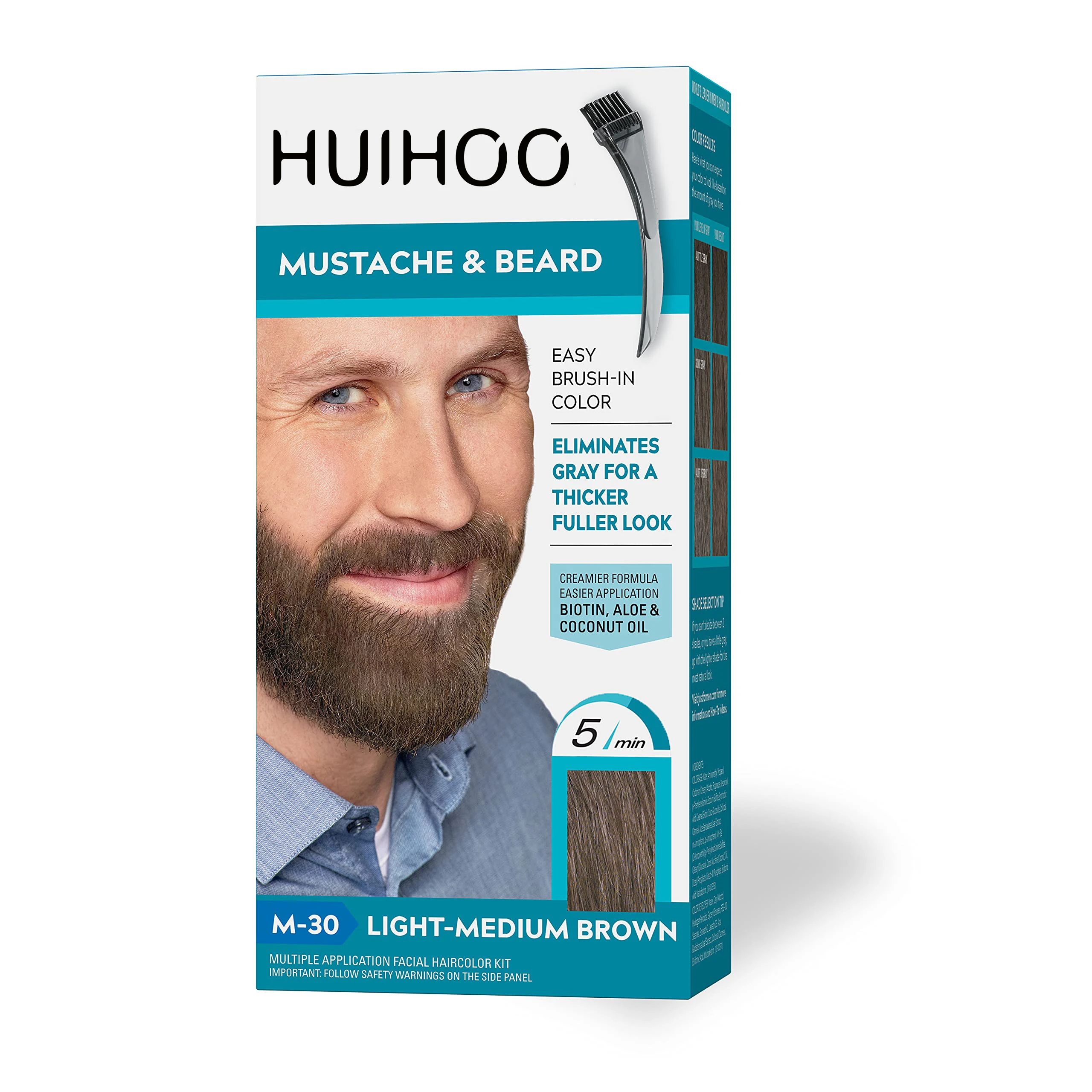 High Quality Wholesale Instant 5 Minute Beard Hair Color Easy Comb-In Quick Natural Look Hair Color Men
