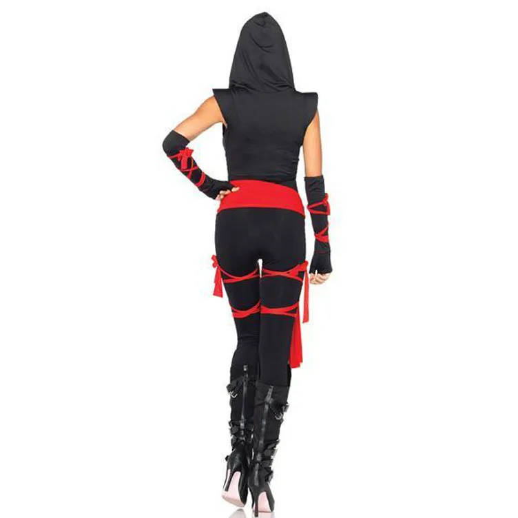 Sexy Ninja Costumes Japan Samurai Cosplay Anime Halloween Costumes for Women Adult Warrior One-Pieces Jumpsuits Carnival Dress