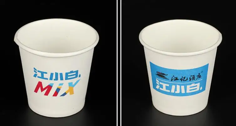 Одноразовая бумажная чашка для питья воды с принтом на заказ