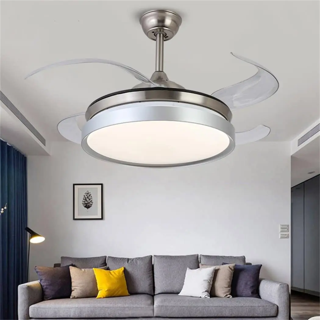 HOOYI Ultra-thin Invisible Fan Lamp With Remote Control Led Invisible Fan Chandelier