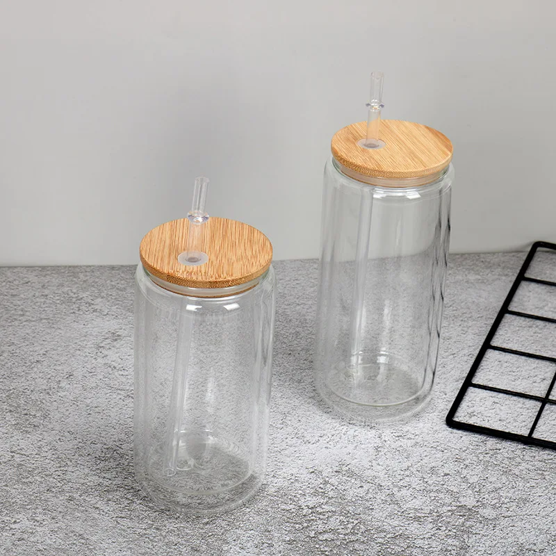 Southeast Asia WITH LID 1 Liter Can Keychain Vietnam Beer Borosilicate Glass 12oz 16oz Frosted Mug