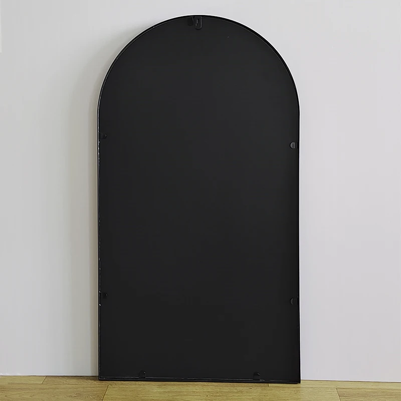wholesale big large black iron metal framed full length long dressing hanging window pane arch wall mirror espejo miroir spiegel