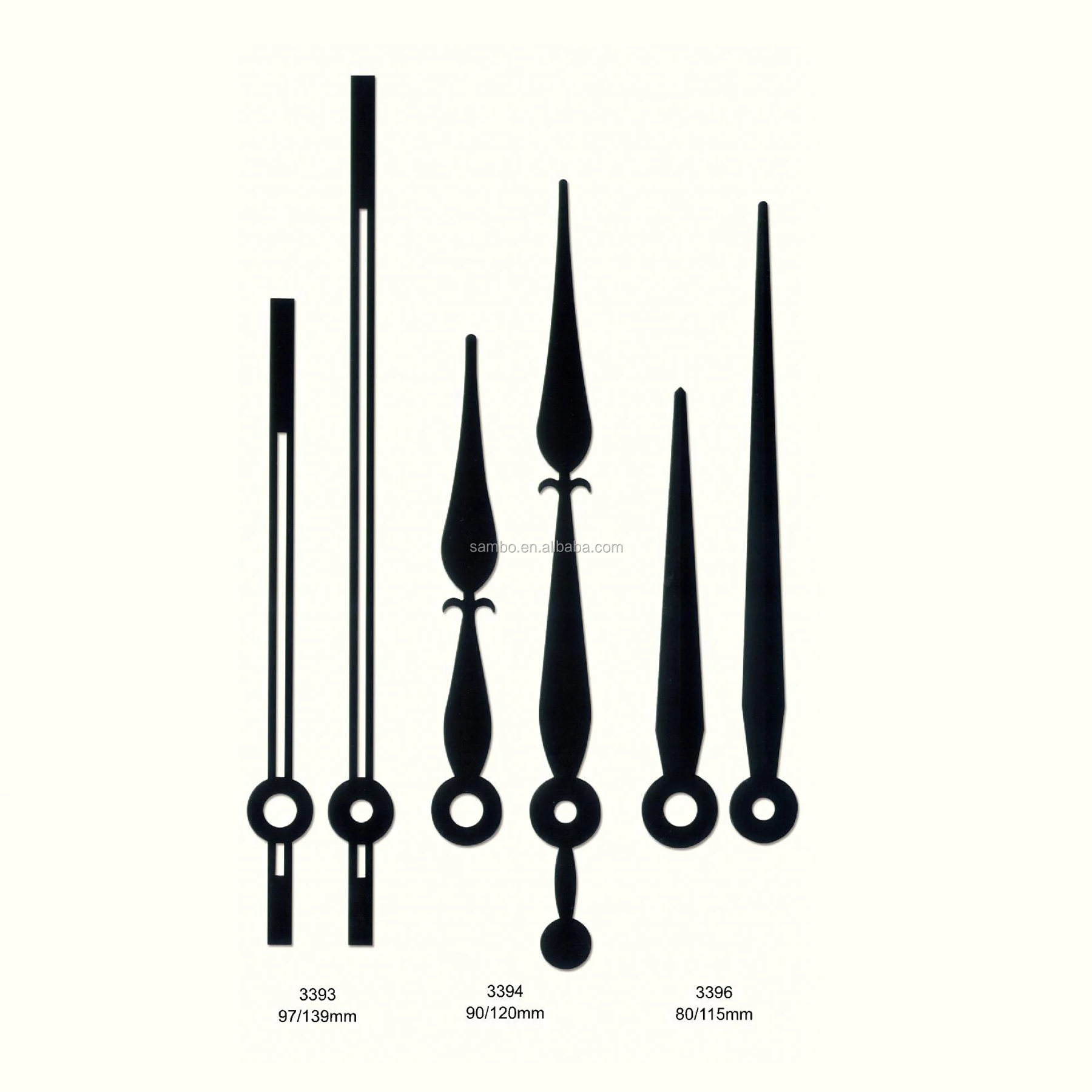 Black Hour And Minute Wall Clock Hands