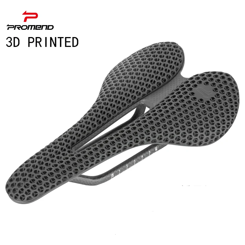 Promend Comfortable Hollow Mountain bike Saddle Nylon Shell Carbon Rail  Ultralight Road Bike Seat 3D Printed Bicycle Saddle