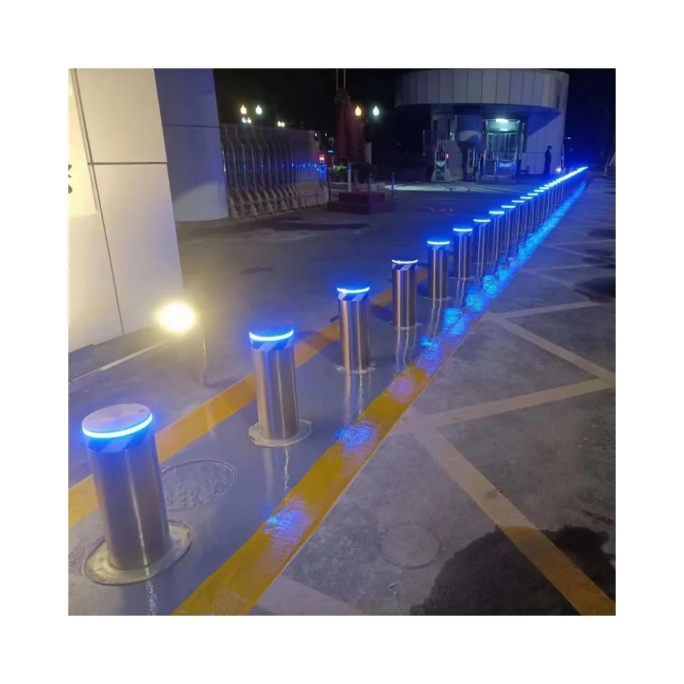 Automatic Telescopic Road Blocker Solar Mechanism Remote Control Parking Traffic Warning Column Bollard Rising Traffic Barriers