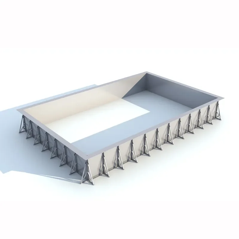 Customizable Steel-framed Rectangular Above-ground Swimming Pool Suitable for Family Outdoor Use