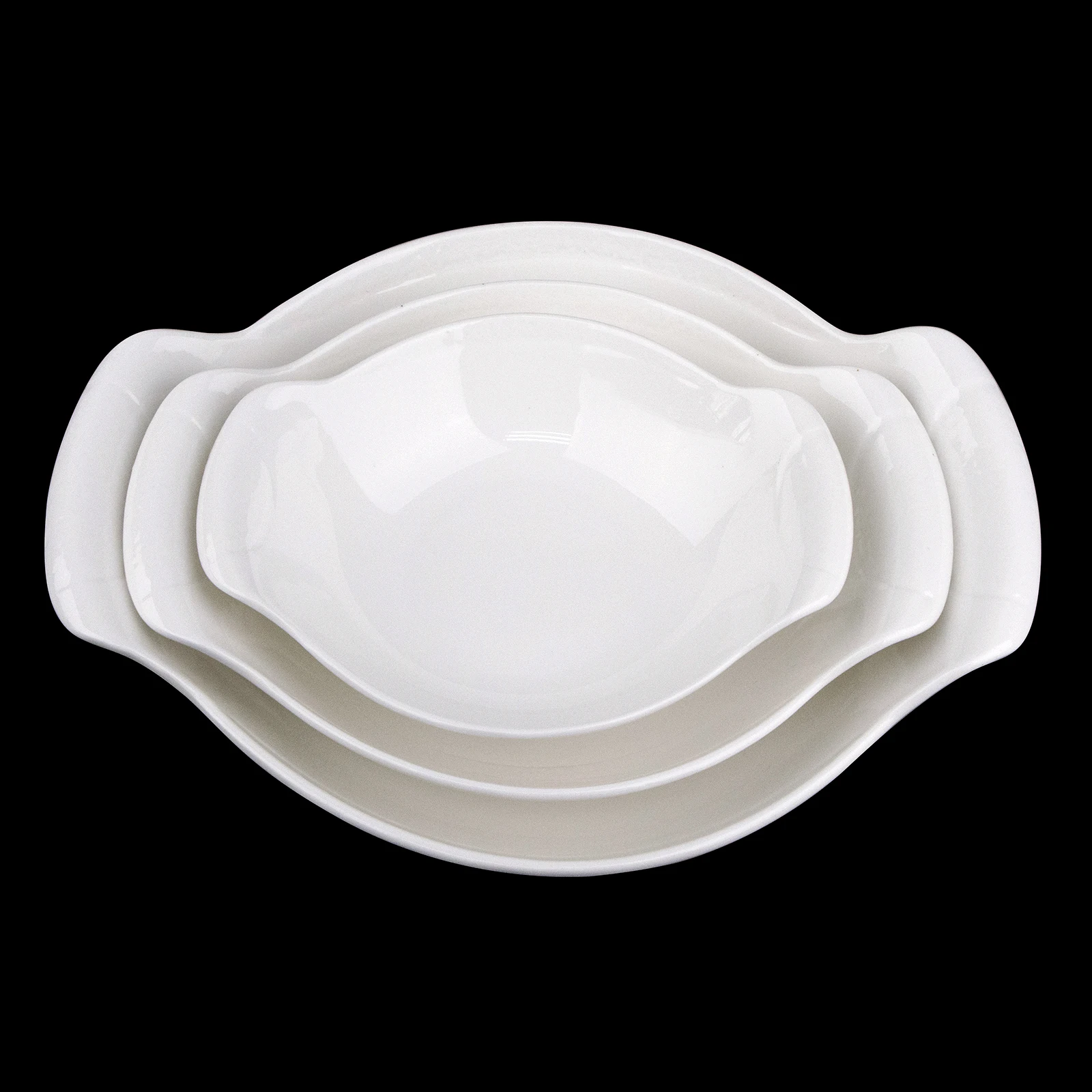 China Manufacture Baking Dishes Porcelain Boat Plate Baking Plate