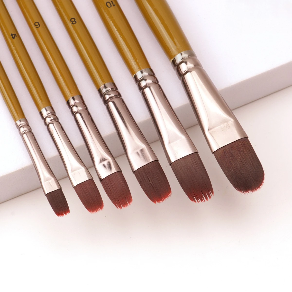 Opeth Paint Brushes 6pcs/set 4Types Oil Watercolor Brush Set For Acrylic Art Painting Factory Wholesale