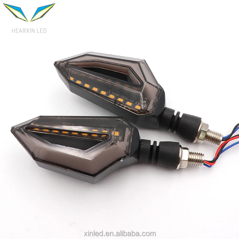 2PCS LED Motorcycle Turn Signals Light 18 SMD Tail Flasher Flowing Water Blinker IP68 Bendable Motorcycle Flashing Lights