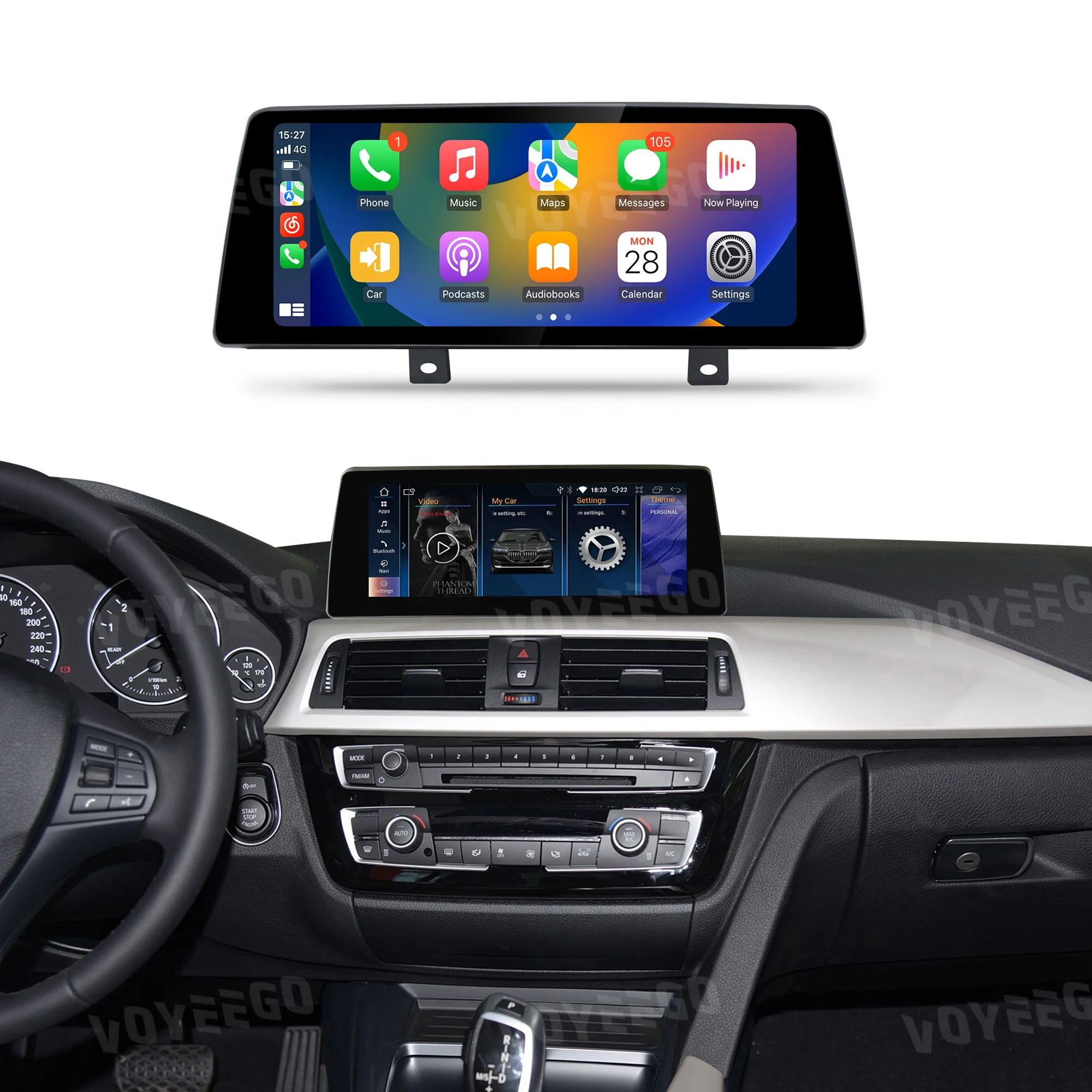 Voyeego Car DVD Player 4G 1920x720 Carplay GPS Stereo Navigation System Auto Headunit Screen Android for BMW F30 F36 2013-2020