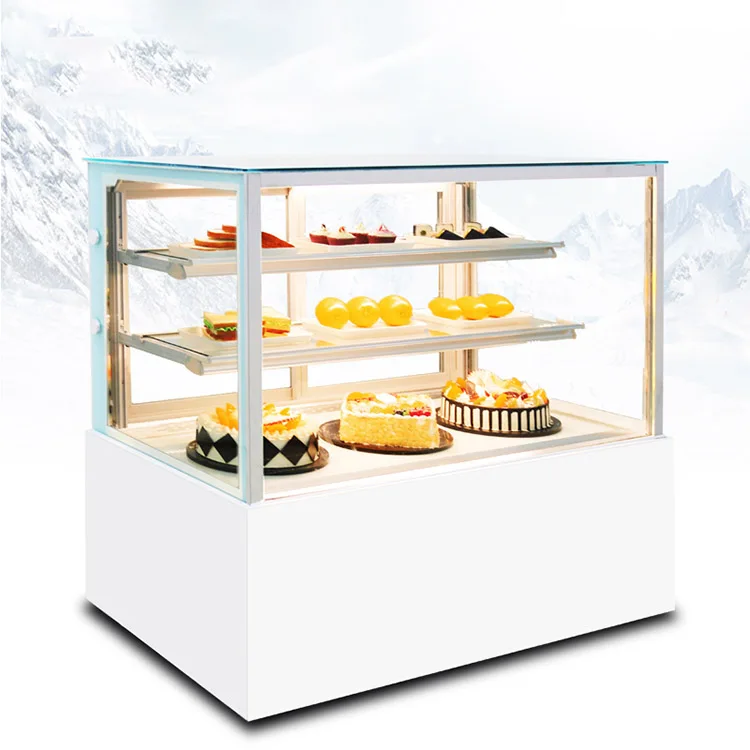 Professional square Glass Bakery Display cabinet
