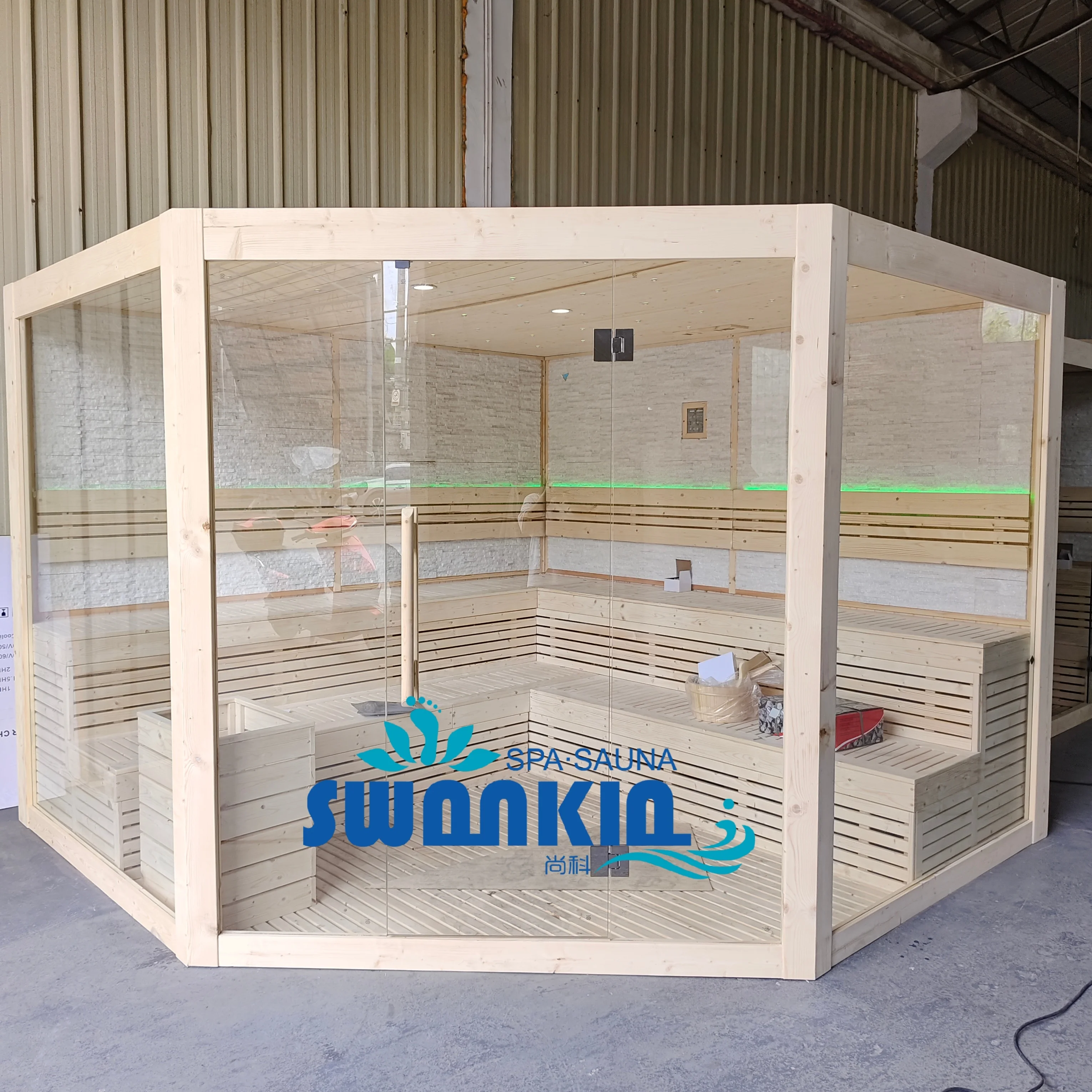 Factory hot selling dry steam room low price luxury indoor sauna room for 4 people high quality sweat steamer for hotel garden