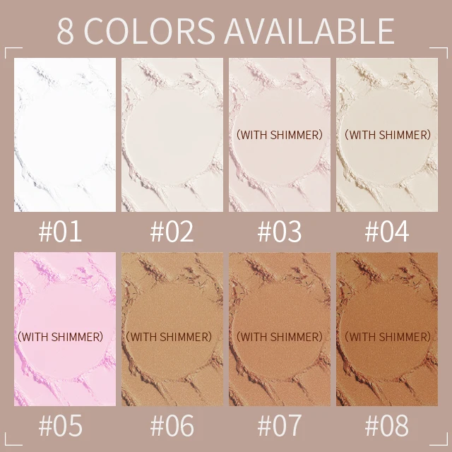 cosmetic private label oem jar with sifter and puff  for oil control matte loose setting shimmer glitter powder