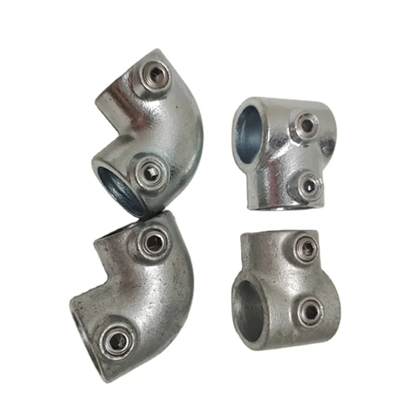 Galvanized and black malleable iron steel elbow pipe flange key clamp structural fittings Playground Fence