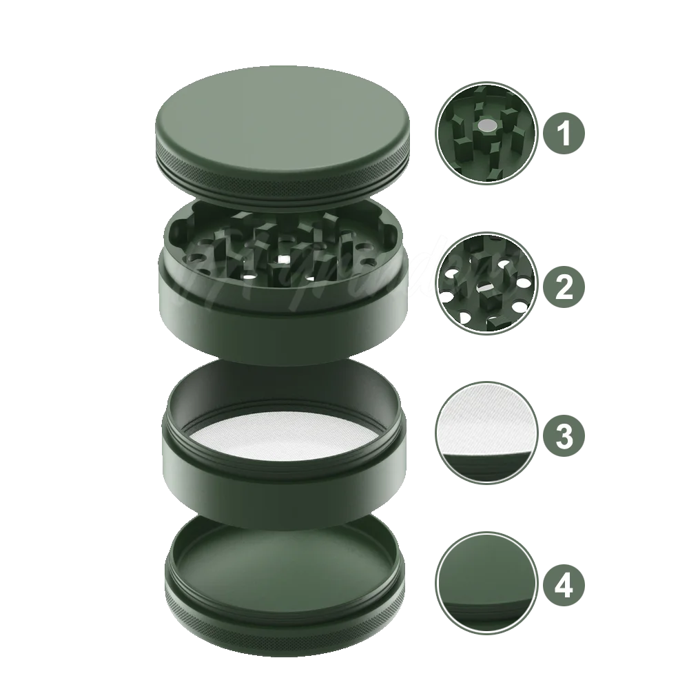 Luxury Ceramic Herb Grinder Machine 2024 New Wholesale Manual Herb & Spice Tools Custom Logo Metal Smoking Tobacco Shredder