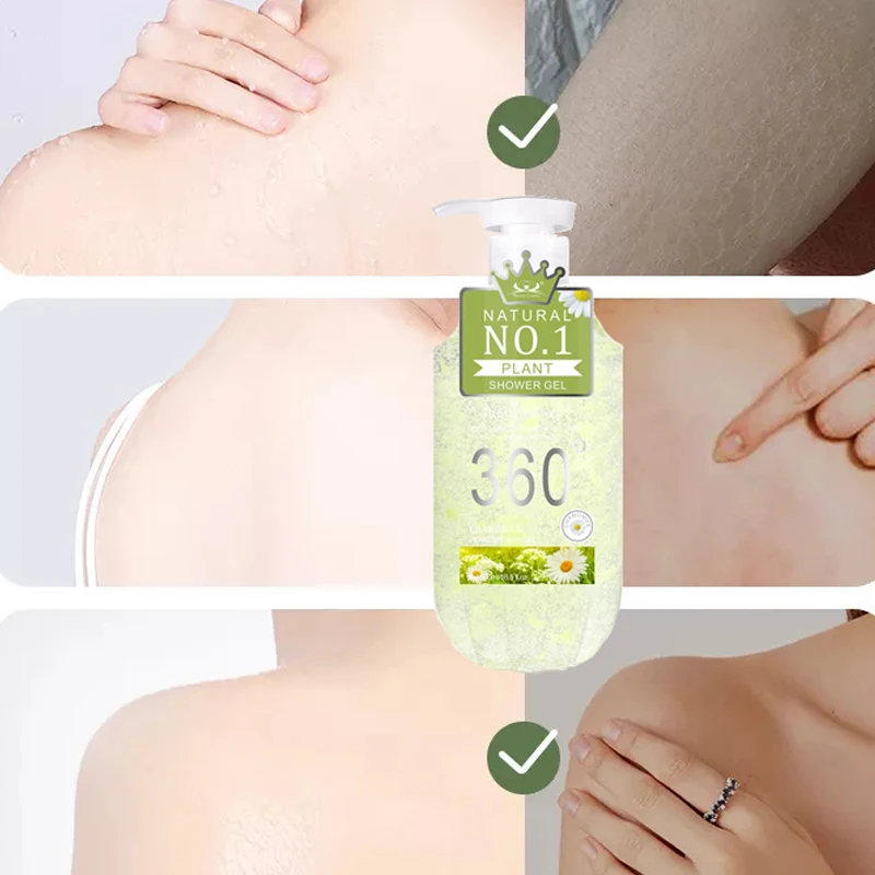 Best Private Label 500ml Natural Organic Body Wash Skin Whitening Exfoliating Milk Perfume Shower Gel