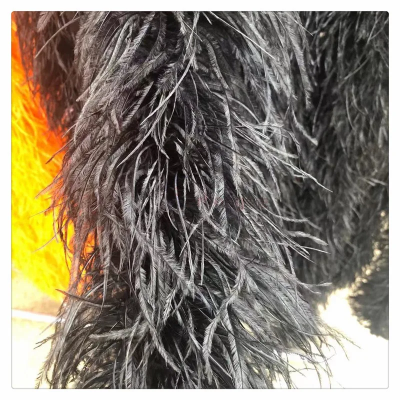 Low price 5PLY Ostrich Feather Strip Dyed Ostrich Feather fluffy soft Feather ostrich Decorative