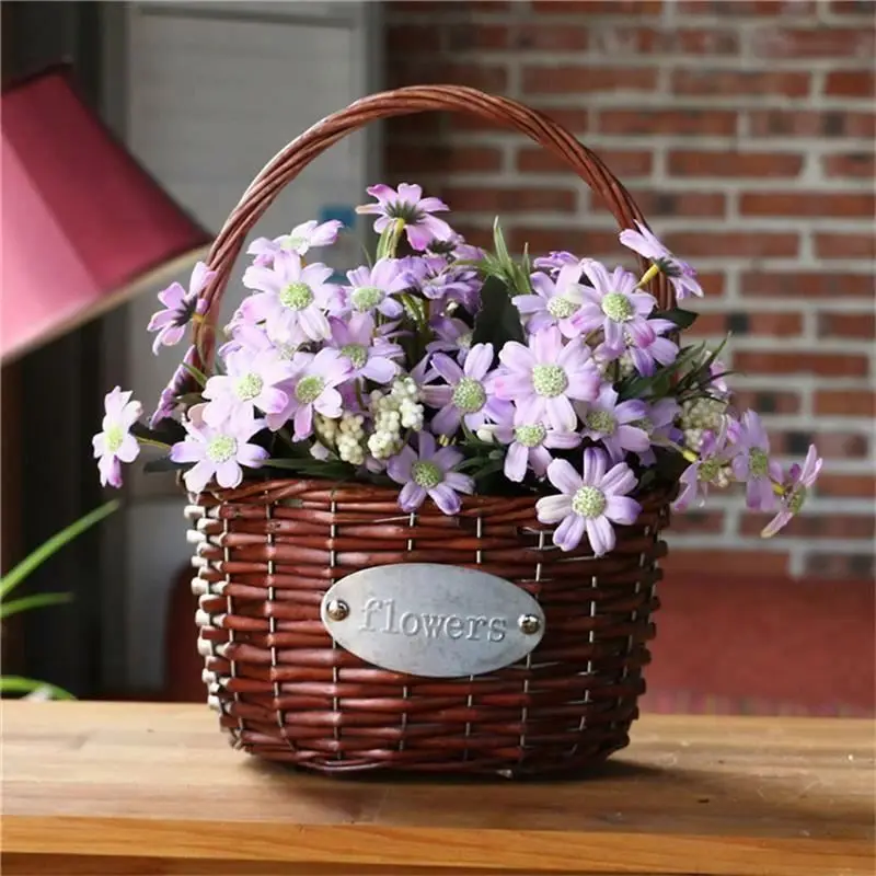 
New wicker gift baskets white wicker flower baskets with plastic liner 
