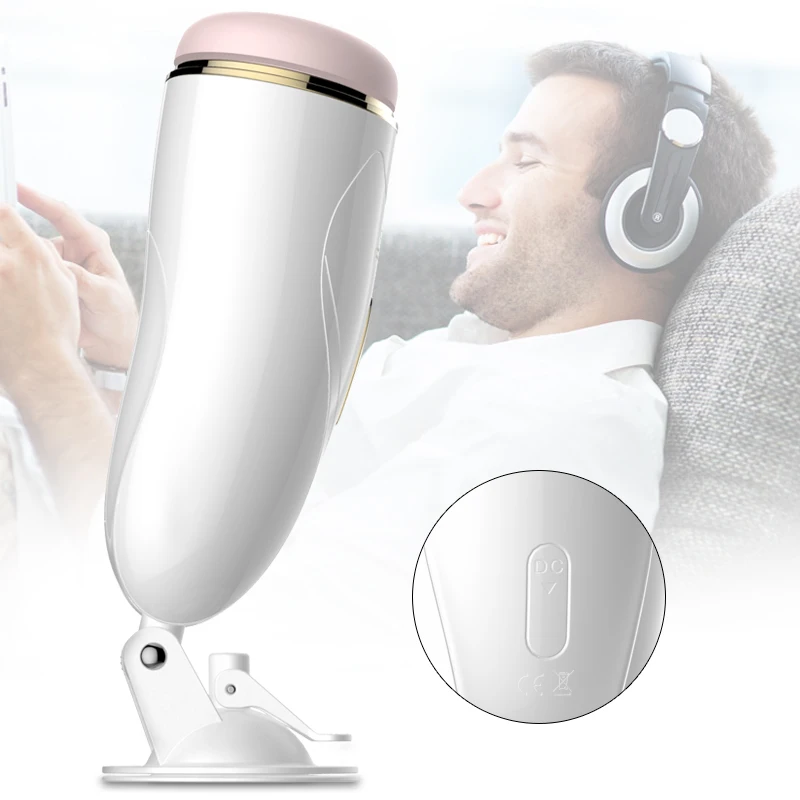 Rechargeable Vibrating Voiced Masturbation Artificial Vagina Cup Male Sex Toys With Suction Cup adult sex toy wholesale