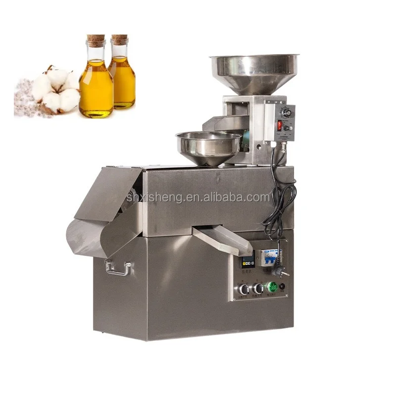 15kg/h cold-pressed vegetable seed almond sunflower oil extraction machine with vibration feeder