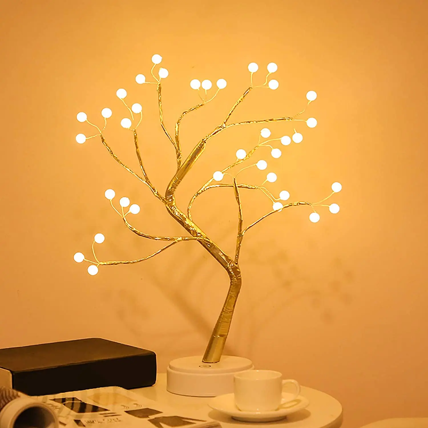 
Creative led tree of pearl light touch switch lights copper lamp gift decoration a night light 