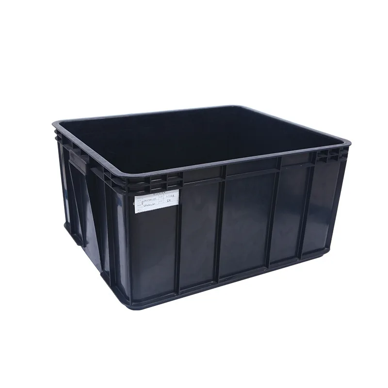 Heavy-Duty Black ESD Containers Square Stackable Antistatic Plastic Storage Tool Box Electronic Component Workshop via Injection