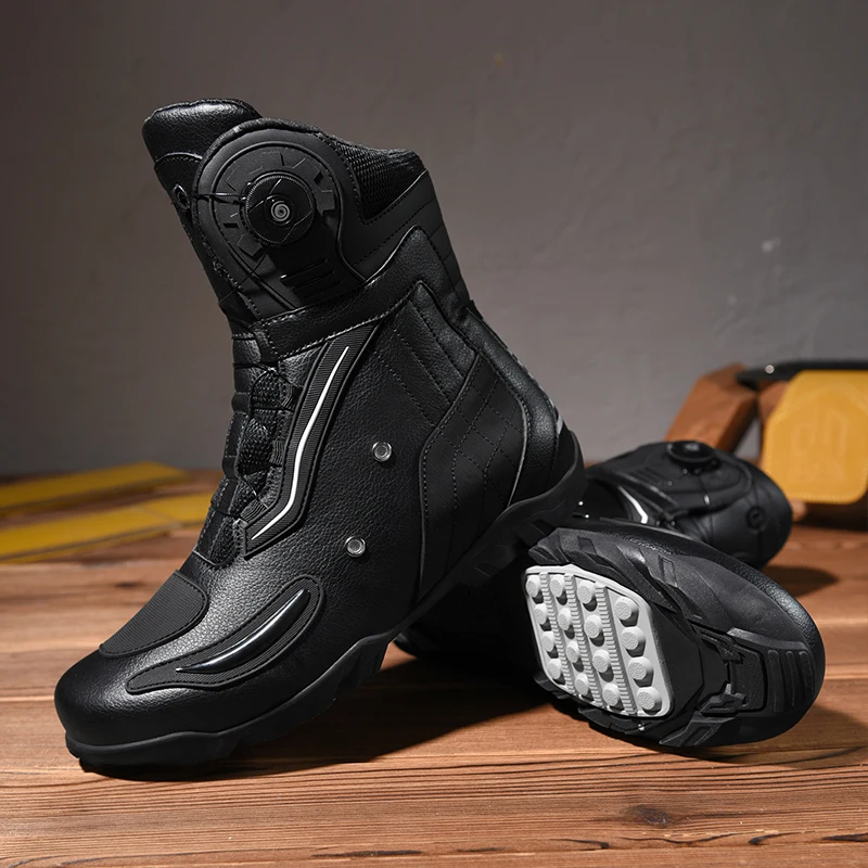 Zapatos Para Moto Flat Custom Motorcycle Shoes Non-slip Racing Road Footwear Riding Motorcycle Shoes for Men