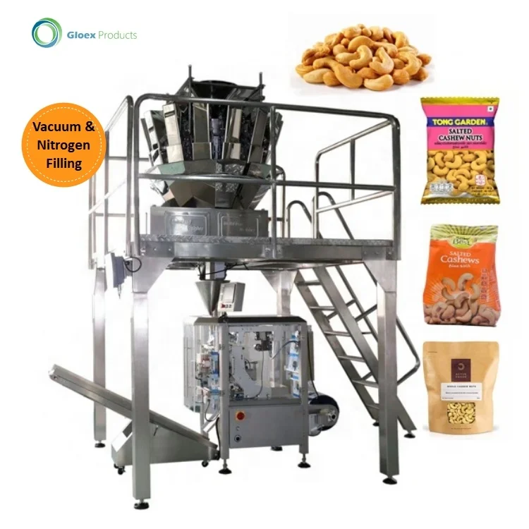 Automatic VFFS Pistachio Dry Nuts Small Roasting Peanuts Cashew Nuts Packaging Machine