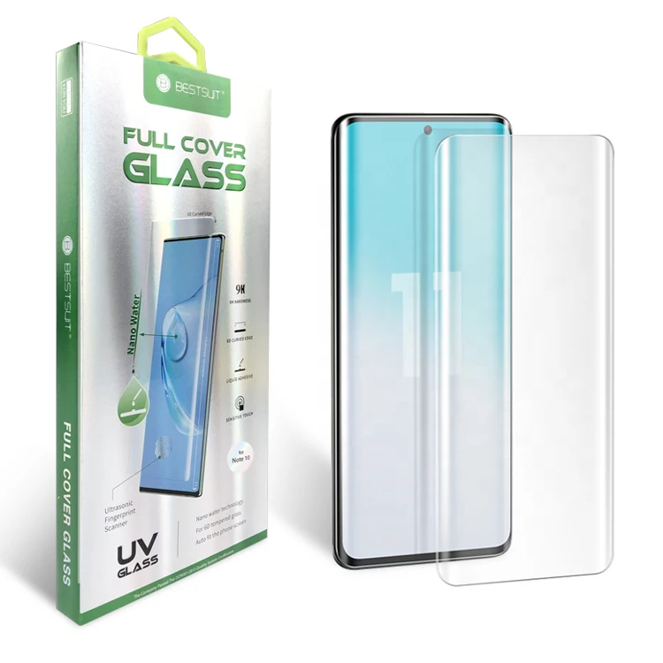 
UV Liquid Anti Scratch 3D Curved Glass For Samsung Note 20 Anti-Bubble High Clear Screen Protectors 