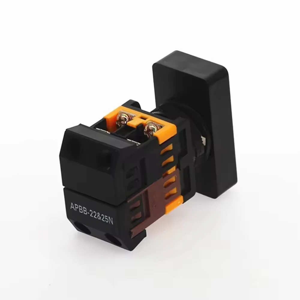 25N Start-stop Double Push buttons Switch With LED Lamp(Mounting hole 22mm 25mm)(DC 12/24/36 V AC/220/380V)