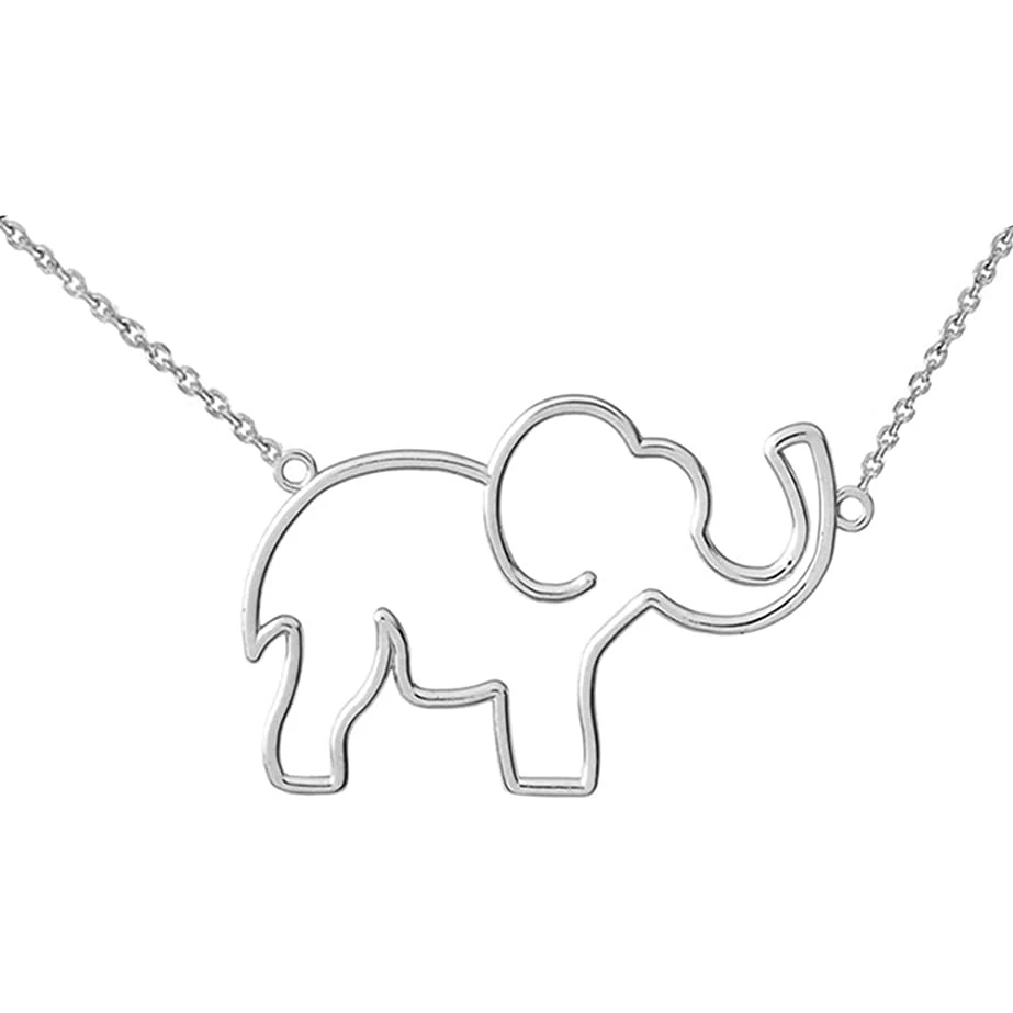 Mummy And Me sterling silver baby elephant pendant necklace 18k gold