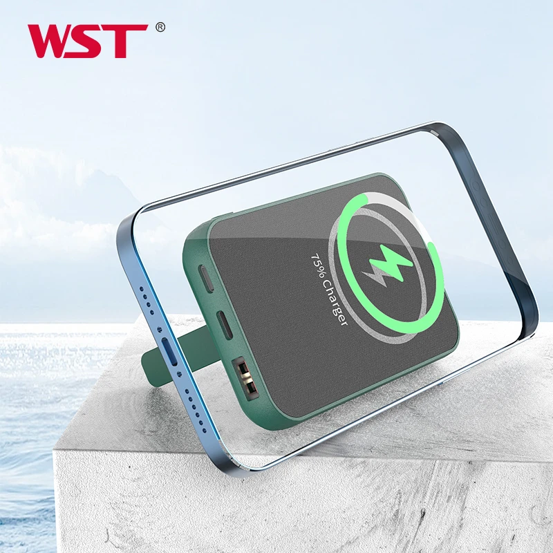 New arrivals mini magnetic wireless power bank 15W slim lithium phone charger 5000mAh 22.5W PD quick charge power banks