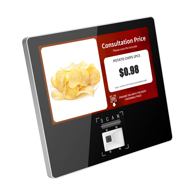 Hot Sale Android Windows OS Price Checker with Barcode Scanner Touchscreen Price Checker for Shops