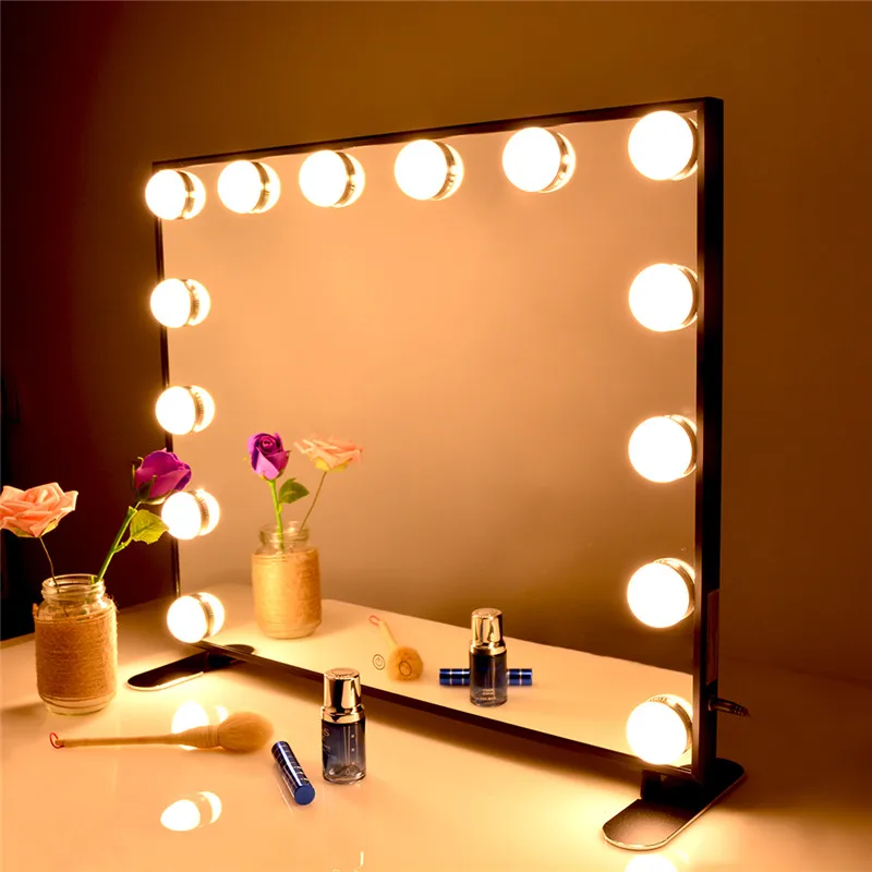 Beautme Large Table Makeup Mirror, Hollywood Vanity Mirror with lights