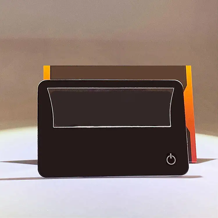 Customized 3x Card Size PVC Magnifier Fresnel Business card Magnifying Glass with Led Light