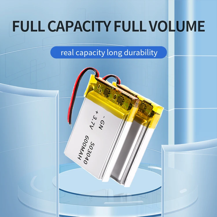 Wholesale 503040 lipo rechargeable battery 3.7v li-polymer battery 600mah 503040 lithium polymer battery