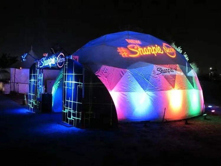 Outdoor Camping Prefab Waterproof Glamping Geodesic Dome House Luxury Tent For Resort