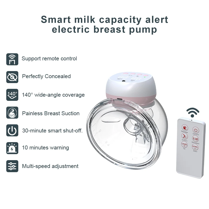 Factory Customized BAP Free portable Electric breast pump hands free wearable Breast pump with Remote function for pumping Milk