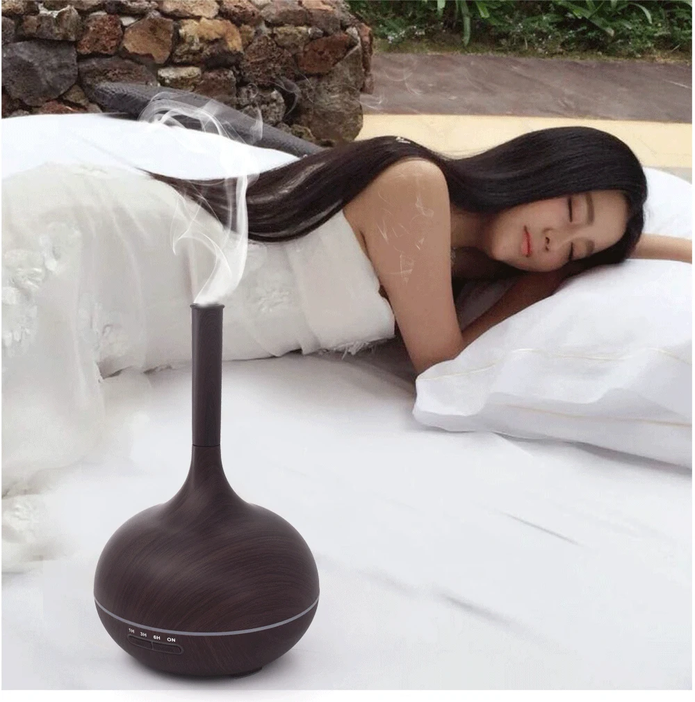 Customizable 400ML Aroma Diffuser  Air Humidifier Household Commercial use Essential Oil Desktop LED Light