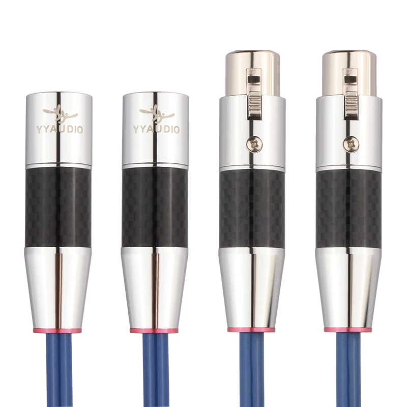 YYAUDIO HI-end hifi XLR Cable High Performance OCC 2XLR Male to Female Cable With XLR Plug Microphone cable