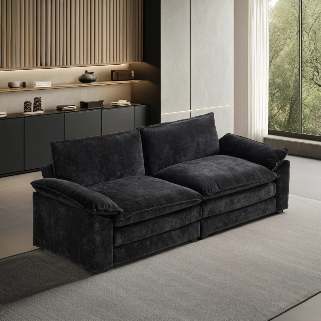 Современная мебель для гостиной 2 дивана секционные loveseat белая ткань L-образный диван набор