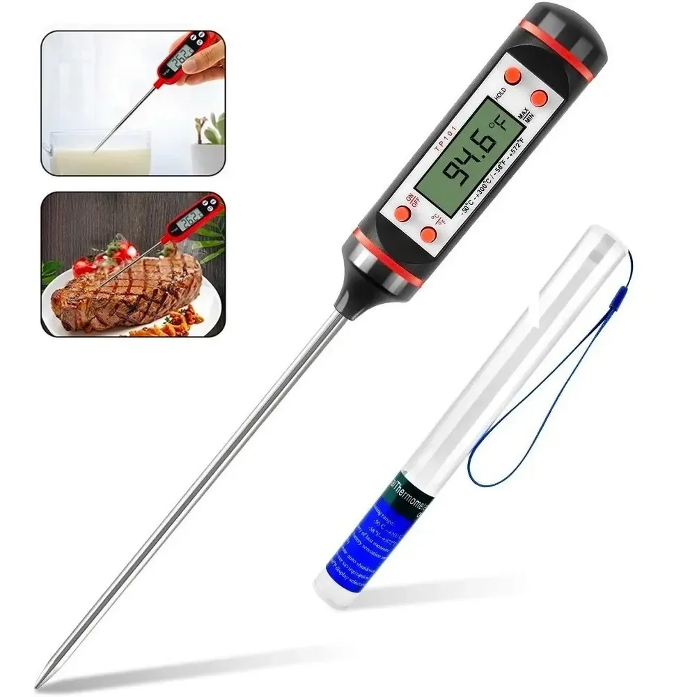 Digital BBQ Meat Thermometer Cooking Food Kitchen Probe Water Milk Oil Liquid Oven Thermometer