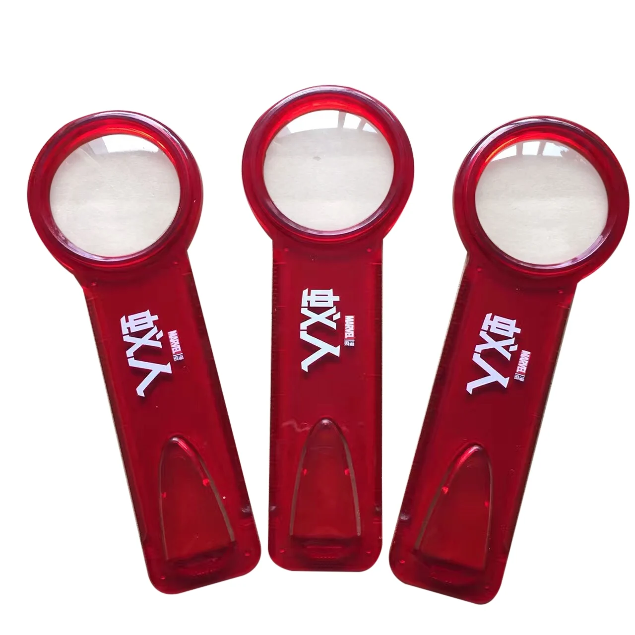 Hot selling three in one multifunctional stationery PS MINI ruler magnifying glass and bookmark