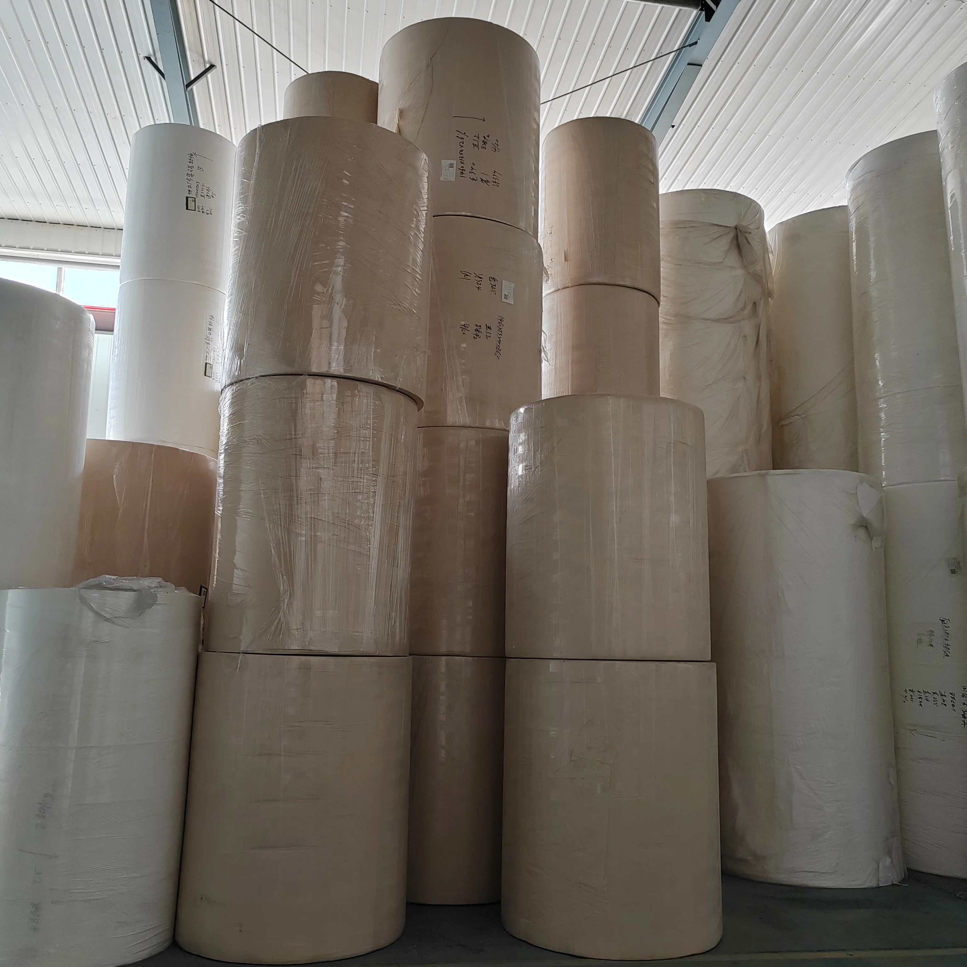 OEM Jumbo Tissue Roll Toilet Paper Bamboo Pulp Jumbo Roll Raw Material Jumbo Mother Roll Toilet Paper