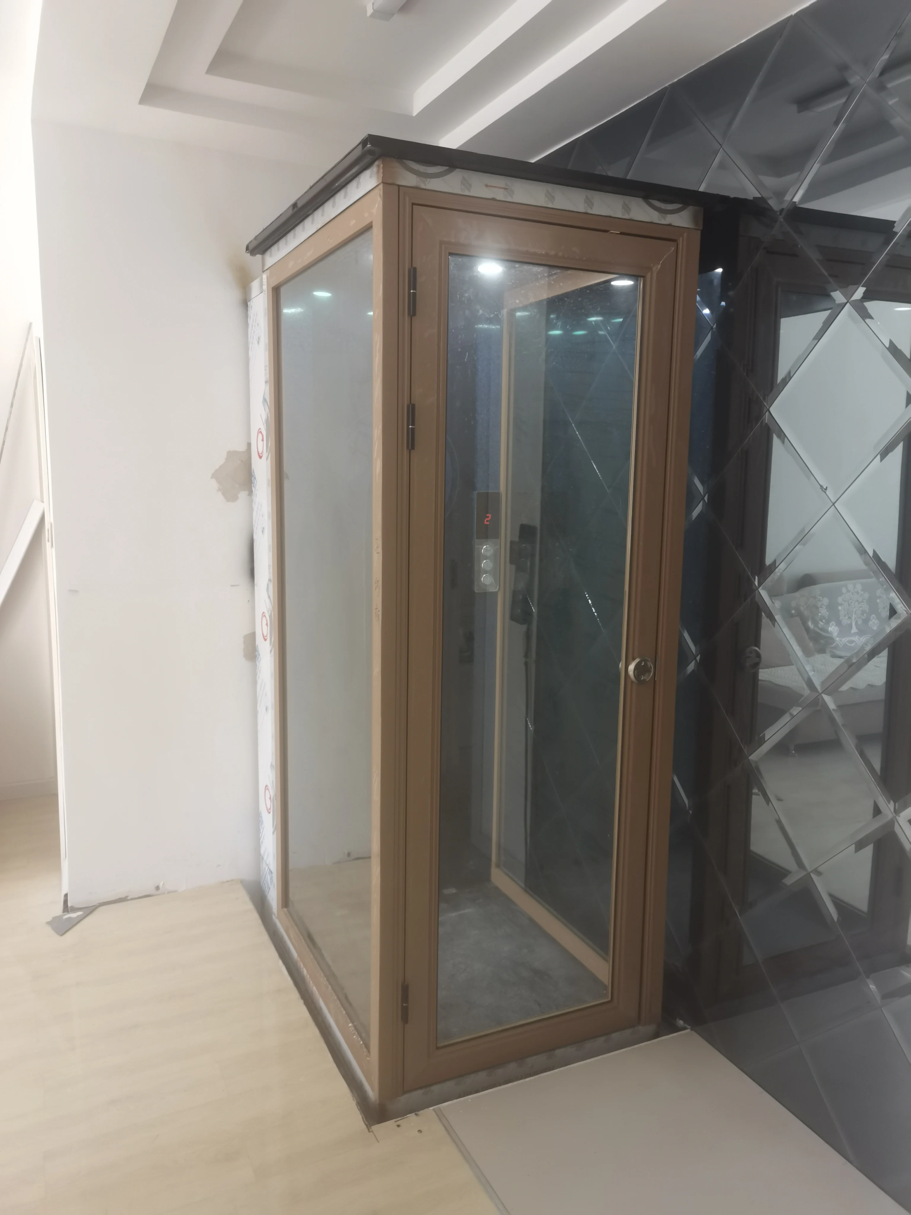 Customized AC Modern Villas Villa House  passenger platform lift residential home elevator