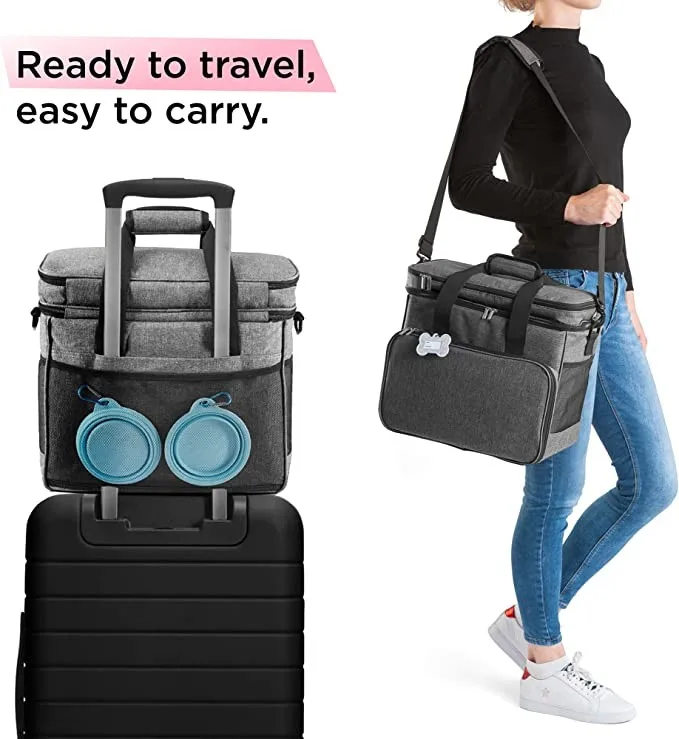 Pet Supplies Hot Sale Foldable Pet Weekend Outdoors Organizer Dog Travel Kit Tote Bag