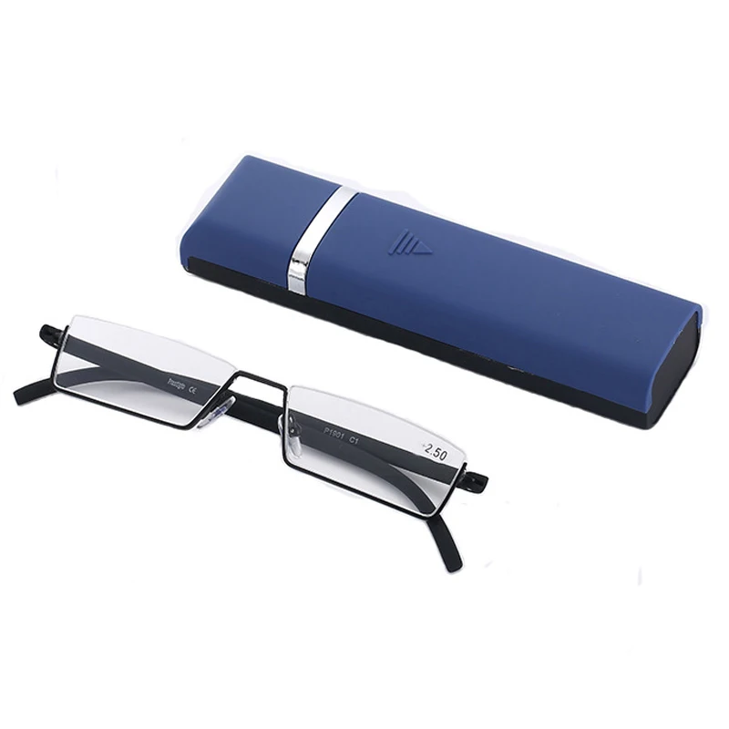 Metal Half-Frame Reading Glasses Classic Fashion New Unisex Eyeglasses