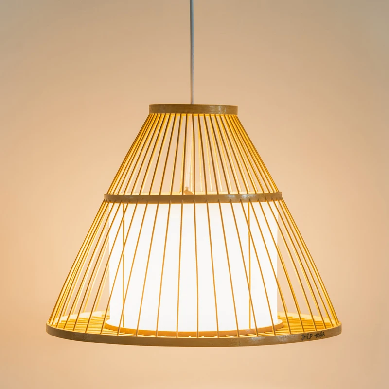 Wholesale 2022 New Style natural Bamboo pendant light lampshade for decor
